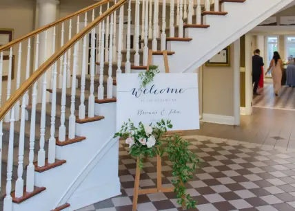 The foyer in Château des Charmes in Niagara-on-the-Lake.