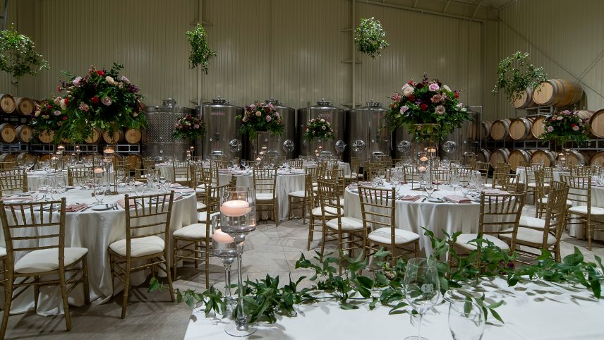 luxury winery wedding reception at Big Head Wines in Niagara on the Lake, Ontario